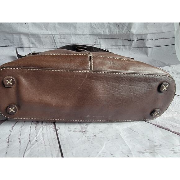 FOSSIL 1954 75082 Vtg Brown Leather Shoulder Hand Bag Purse 12X9X3 inch Women's - Picture 3 of 15